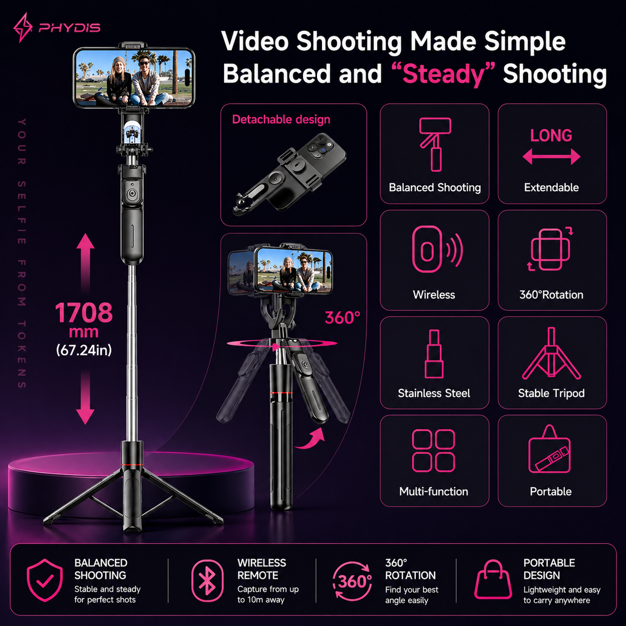 F16 Selfie Stick Tripod